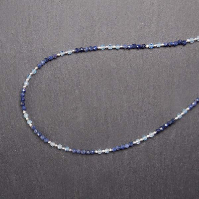 Saphirkette mit Aquamarin und Silber